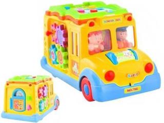 Huile Toys multifunkční interaktivní školní autobus se zvířátk + dárek MAXY 1ks 8766