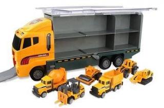 Kamion s autíčky stavebnictví + dárek MAXY 1ks 8143