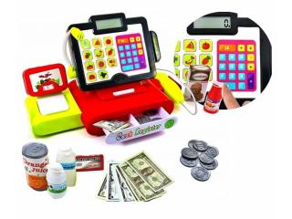 Kasa pokladna, hrací peníze pro děti kalkulačka skaner EXTRA MAXY 1ks 7199