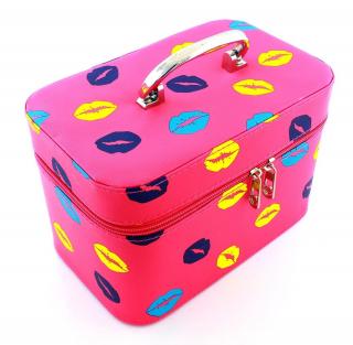 Kufřík kosmetický L 20 x 13 x 14 cm růžová + dárek MAXY 1ks 4546