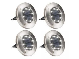 LED DISK LIGHT solární lampa 4 ks +dárek MAXY 1ks 5792