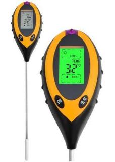 Měřič KYSELOSTI vlastností půdy 4 v 1 PH Meter Tester + dárek MAXY 1ks 8625