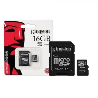 Micro SD KINGSTON paměťová karta s ADAPTÉREM 16GB + dárek MAXY 1ks 2560