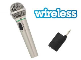 Mikrofon dynamický, bezdrátový, 600ohm jack 6,3mm  + dárek MAXY 1ks 9367