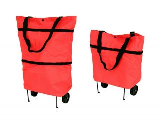 Nákupní taška na kolečkách 48x27cm červená + dárek MAXY 1ks 3686