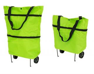 Nákupní taška na kolečkách 48x27cm zelená  + dárek MAXY 1ks 3085
