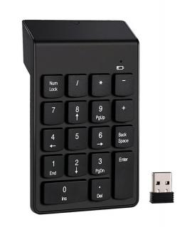 Numerická bezdrátová klávesnice černá + dárek MAXY 1ks 3811