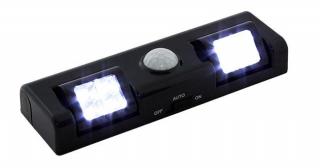 Osvětlení s pohybovým senzorem 8 LED, 3x AA - černé + dárek MAXY 1ks 4903