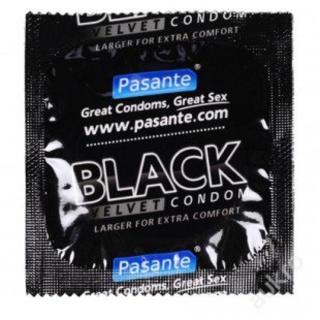 Pasante kondomy BLACK _ velmi husté černé _ 1ks + dárek MAXY 1ks 1020
