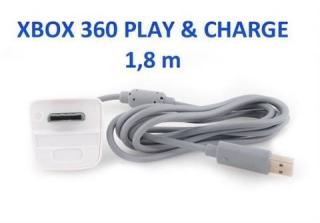 Play&amp;CHarge XBOX 360 Play charge kabel nabíječka pro Xbox 360 + dárek MAXY 1ks 2747