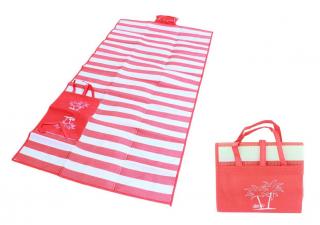 Plážová deka 175 x 90cm červená + dárek MAXY 1ks 2879
