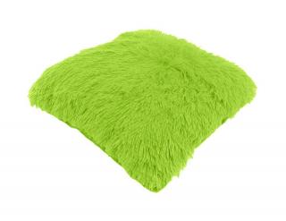 Plyšový chlupatý povlak na polštář zelená + dárek MAXY 1ks 2041