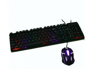 Podsvícená klávesnice pro hráče USB + Myš Gaming optická + dárek MAXY 1ks 8377