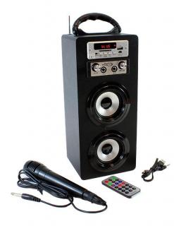 Přenosný Bluetooth reproduktor + mikrofon KARAOKE + dárek MAXY 1ks 7500