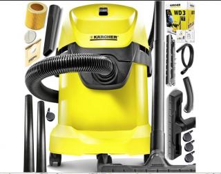 SILNÝ PRŮMYSLOVÝ VAKUOVÝ ČISTIČ KARCHER WD3 SLUFFLESS + dárek MAXY 1ks 6140