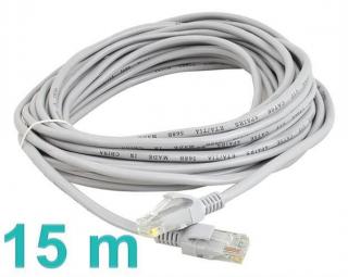 Síťový kabel RJ45-RJ45, 15m šedá + dárek MAXY 1ks 2132