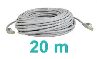 Síťový kabel RJ45-RJ45, 20m šedá + dárek MAXY 1ks 2896