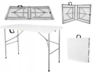 Skládací stůl 122 cm bílý + dárek MAXY 1ks 6474