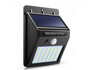 Solární Lampa 30 LED s PIR čidlem Voděodolný + dárek MAXY 1ks 3642