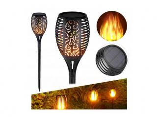 Solární svítilna zahradní lampa realistický efekt živého ohně  + dárek MAXY 1ks 9335