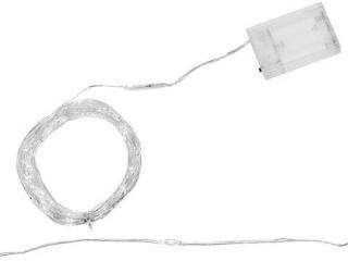 Světelný řetěz na baterie 100 LED studená bílá 10m + dárek MAXY 1ks 3136
