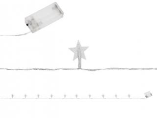 Světelný závěs hvězdičky 10 LED teplá bílá+ dárek MAXY 1ks 1184