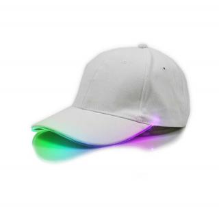 Svítící LED kšiltovka bílá RGB + dárek MAXY 1ks 2557