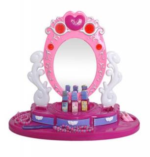 Toaletní stolek pro holčičky + příslušenství růžová + dárek MAXY 1ks 8630