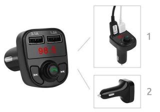 Transmitter do auta, HandsFree Bluetooth, USB nabíječka 3.1A + dárek MAXY 1ks 4763