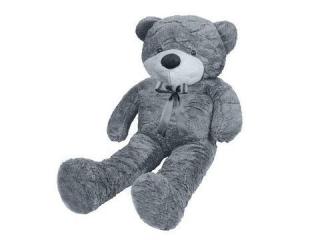 Velký plyšový medvěd šedý 130 cm + dárek MAXY 1ks 7798