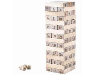 VĚŽ JENGA DŘEVĚNÁ HRA Věž s kostkami + dárek MAXY 1ks 1750