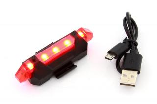 Zadní světlo USB 5LED + dárek MAXY 1ks 2225