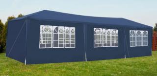 Zahradní párty stan 3 x 9 m + 8 bočních stěn modrý + dárek MAXY 1ks 6025