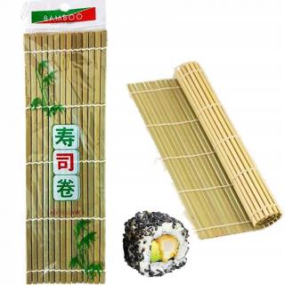 Zelená bambusová podložka na sushi 24 cm x 24 cm  + dárek MAXY 1ks 2082
