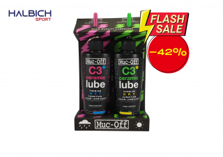 MUC-OFF C3 WET + DRY 120 ml TWIN PACK - Výhodná sada 2 maziv na řetěz