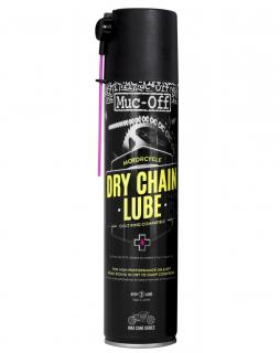 MUC-OFF MOTORCYCLE DRY CHAIN LUBE 400 ml - Mazivo na moto řetězy s teflonem do sucha