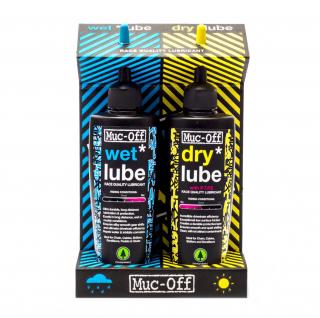 MUC-OFF WET + DRY 120 ml TWIN PACK - Výhodná sada 2 maziv na řetěz