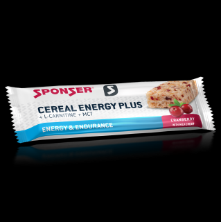 SPONSER CEREAL ENERGY PLUS BAR Cranberry 40 g - Brusinková cereální tyčinka