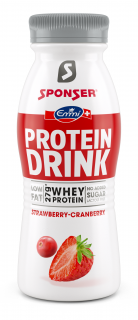 SPONSER EMMI PROTEIN DRINK 330 ml - Hotový proteinový drink Příchuť: Strawberry-Cranberry