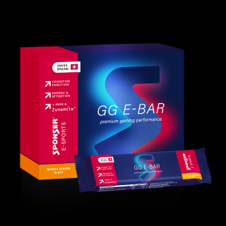 SPONSER GG E-BAR 50 g - Energetická tyčinka pro lepší soustředění