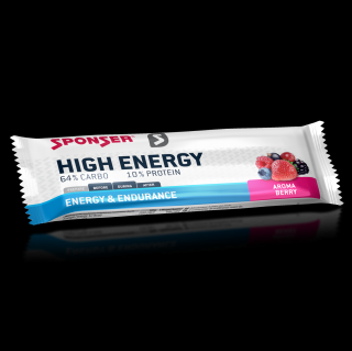 SPONSER HIGH ENERGY BAR 45 g - Profi energetická tyčinka Příchuť: Berry