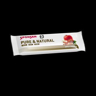 SPONSER PURE & NATURAL BAR 50 g - Čistě přírodní energetická tyčinka Příchuť: Jablko-Skořice