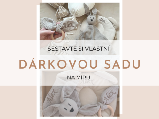 Dárkové balení "Jsem láska" s vlastním textem vyšití  Ušijte si svoje dárkové balení na míru