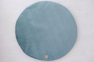 Hrací kulatá podložka zelený velvet, průměr 100cm