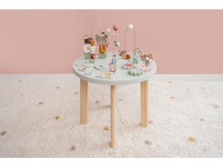 LITTLE DUTCH stolek s aktivitami dřevěný květiny a motýli