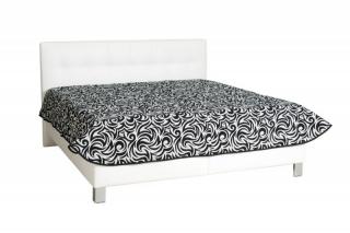Čalouněná postel PETRA Matrace+nosnost: Bona Hard 130 kg, Noha: Dřevěná, Šířka: 180