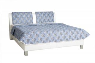 Čalouněná postel RIO Matrace+nosnost: Bona Hard 130 kg, Noha: Chromová, Šířka: 160