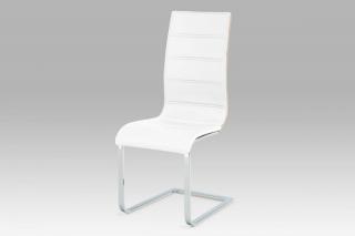 Židle WE-5022-bílá Kombinace: chrom / sonoma / bílá