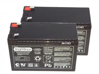 2 ks originálních náhradních článků baterie 12V 8Ah 100Wh (originál Peg-Pérego pro elektrická vozítka )