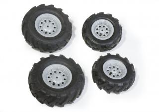 Nafukovací kola šedá pro jednomístné traktory Peg-Pérego (Deere Construction, JD Ground Force, Ground Loader a Power Pull)